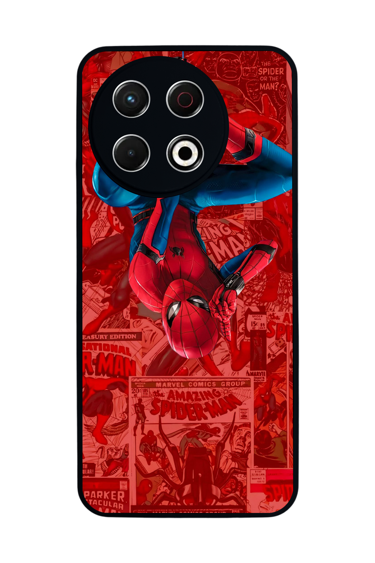 Tecno Spark 30 Pro Uyumlu Spider Man ( Örümcek Adam ) Tasarımlı Glossy Premium Kılıf
