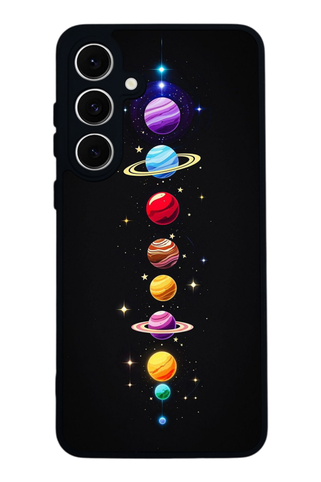 Samsung Galaxy S24 FE Uyumlu Uzay Tasarımlı Glossy Premium Kılıf