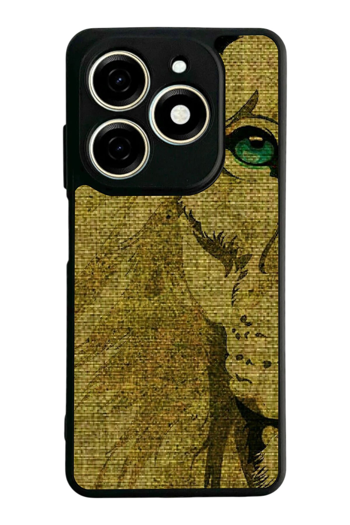 Tecno Spark 20/20C Uyumlu Aslan Tasarımlı Glossy Premium Kılıf