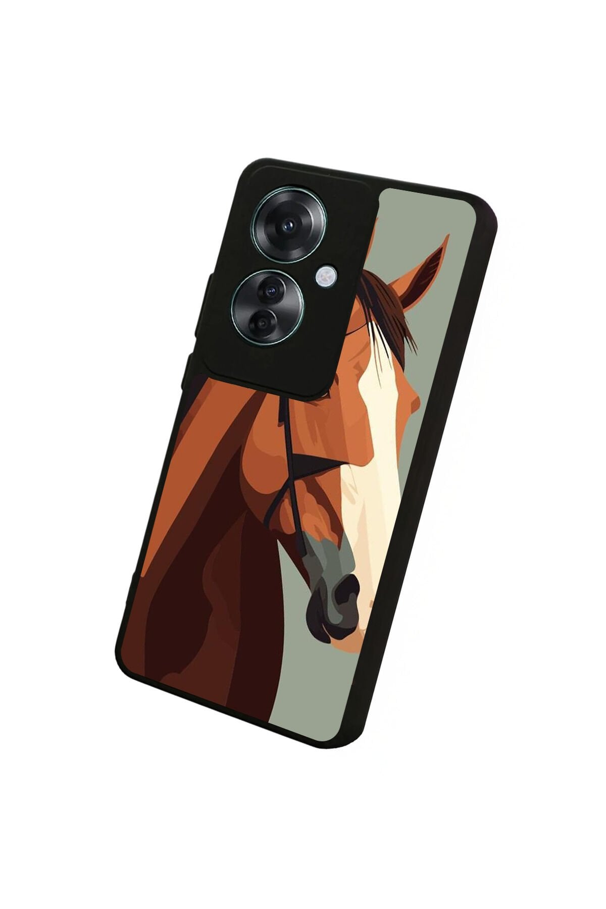 Oppo Reno 11F Uyumlu At Horse Tasarımlı Glossy Premium Kılıf