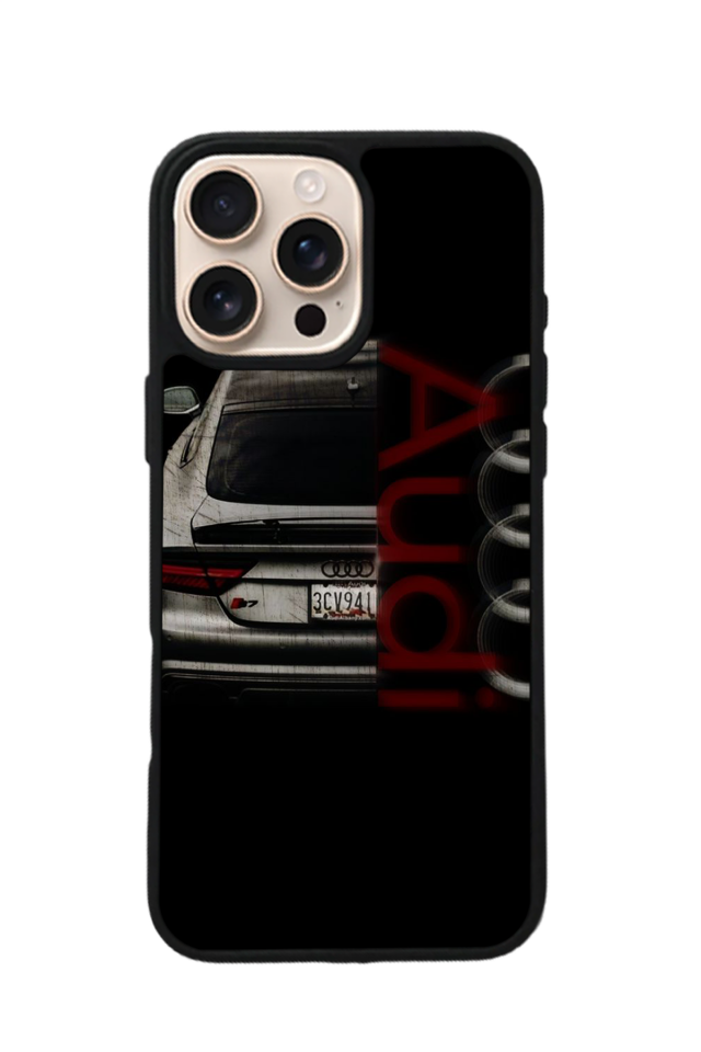 iPhone 16 Pro Uyumlu Audi Tasarımlı Glossy Premium Kılıf