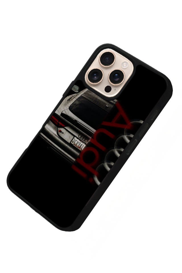 iPhone 16 Pro Uyumlu Audi Tasarımlı Glossy Premium Kılıf