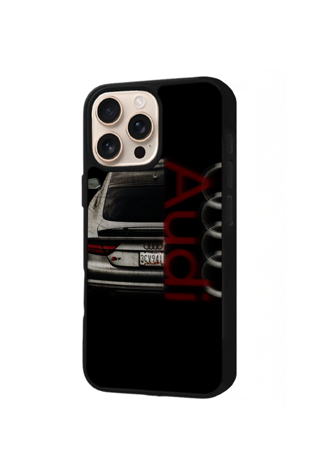 iPhone 16 Pro Uyumlu Audi Tasarımlı Glossy Premium Kılıf
