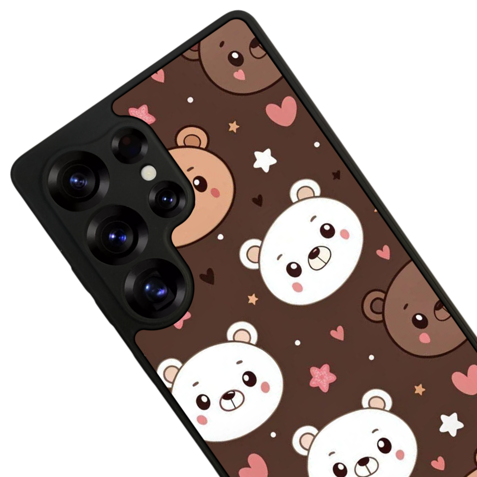 Samsung Galaxy S25 Ultra Uyumlu Ayı Tasarımlı Glossy Premium Kılıf