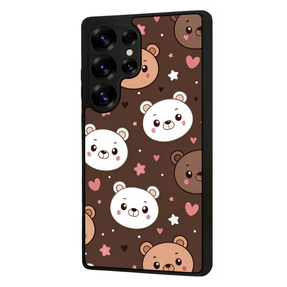 Samsung Galaxy S25 Ultra Uyumlu Ayı Tasarımlı Glossy Premium Kılıf