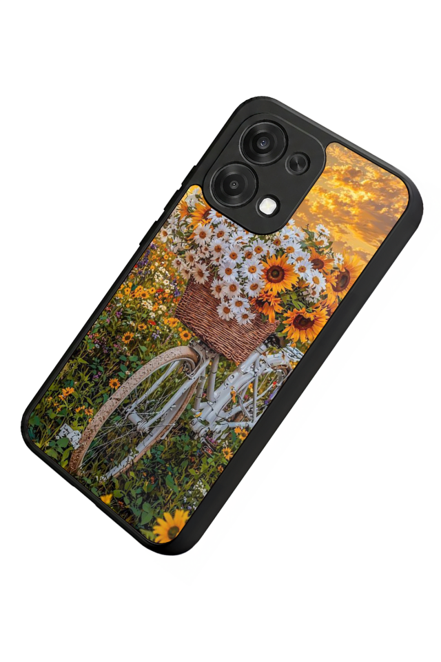 Oppo A6 Pro Uyumlu Cicek Tasarımlı Glossy Premium Kılıf