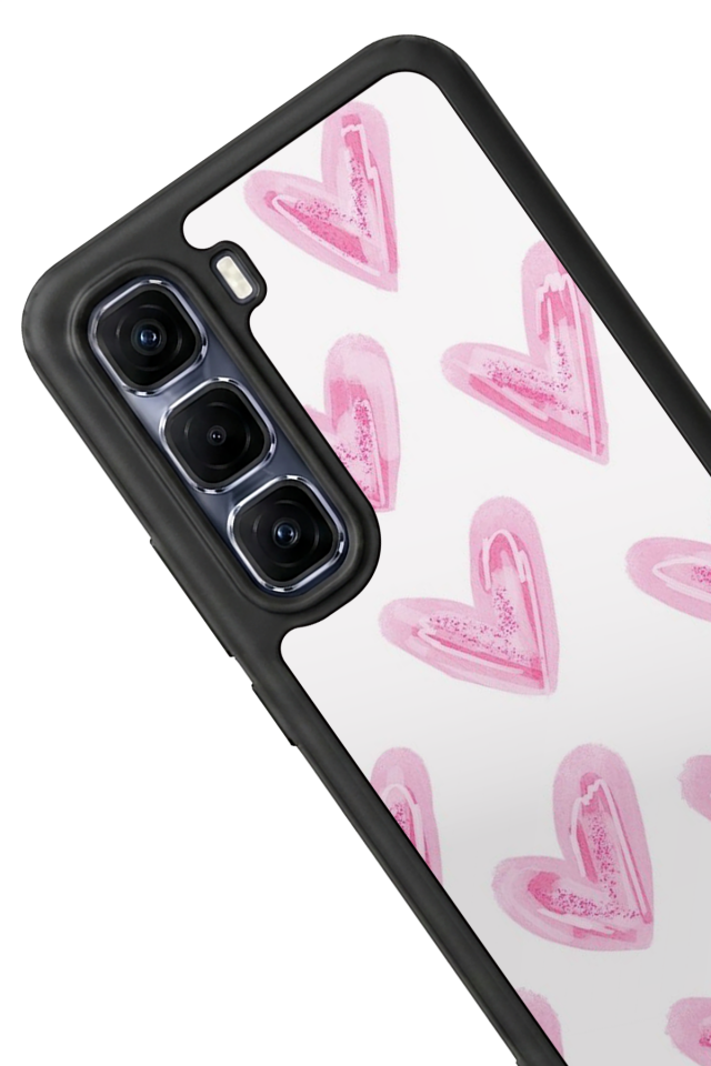 Infinix Hot 60 Pro Plus Uyumlu Kalp Love Tasarımlı Glossy Premium Kılıf