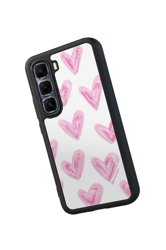 Infinix Hot 60 Pro Plus Uyumlu Kalp Love Tasarımlı Glossy Premium Kılıf