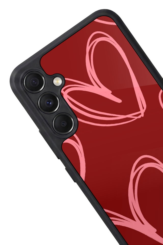 Samsung Galaxy A34 Uyumlu Kalp Love Tasarımlı Glossy Premium Kılıf