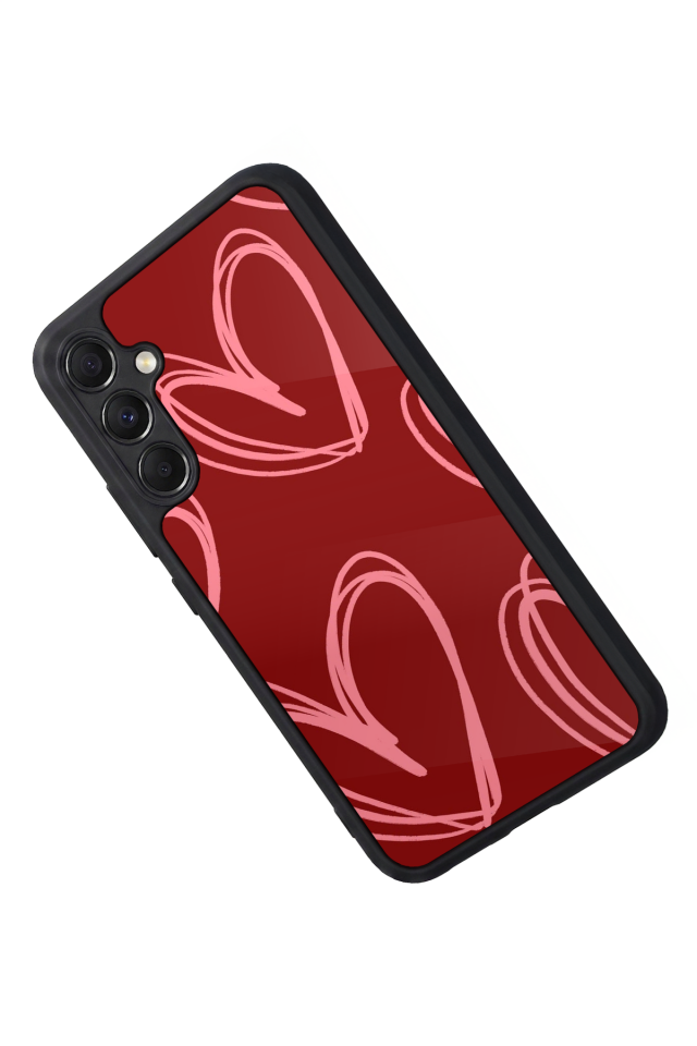 Samsung Galaxy A34 Uyumlu Kalp Love Tasarımlı Glossy Premium Kılıf