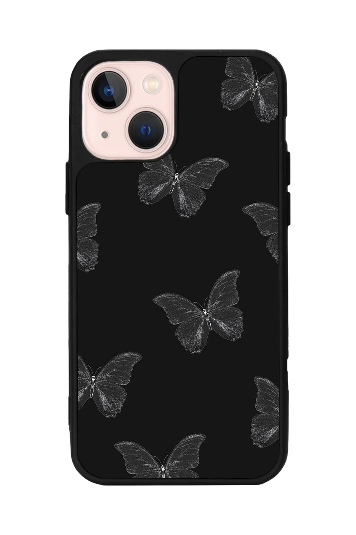 iPhone 13/14 Uyumlu Kelebek Tasarımlı Glossy Premium Kılıf
