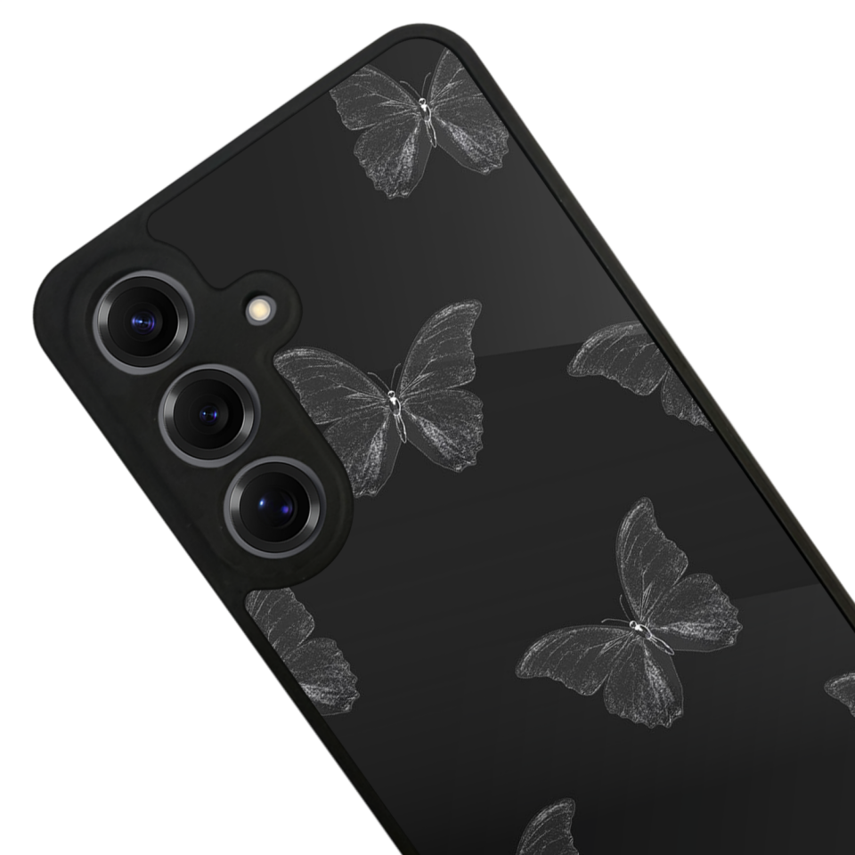 Samsung Galaxy S25 Uyumlu Kelebek Tasarımlı Glossy Premium Kılıf