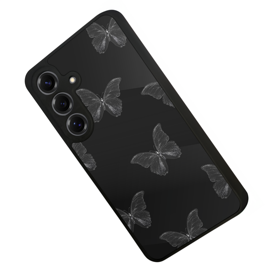 Samsung Galaxy S25 Uyumlu Kelebek Tasarımlı Glossy Premium Kılıf