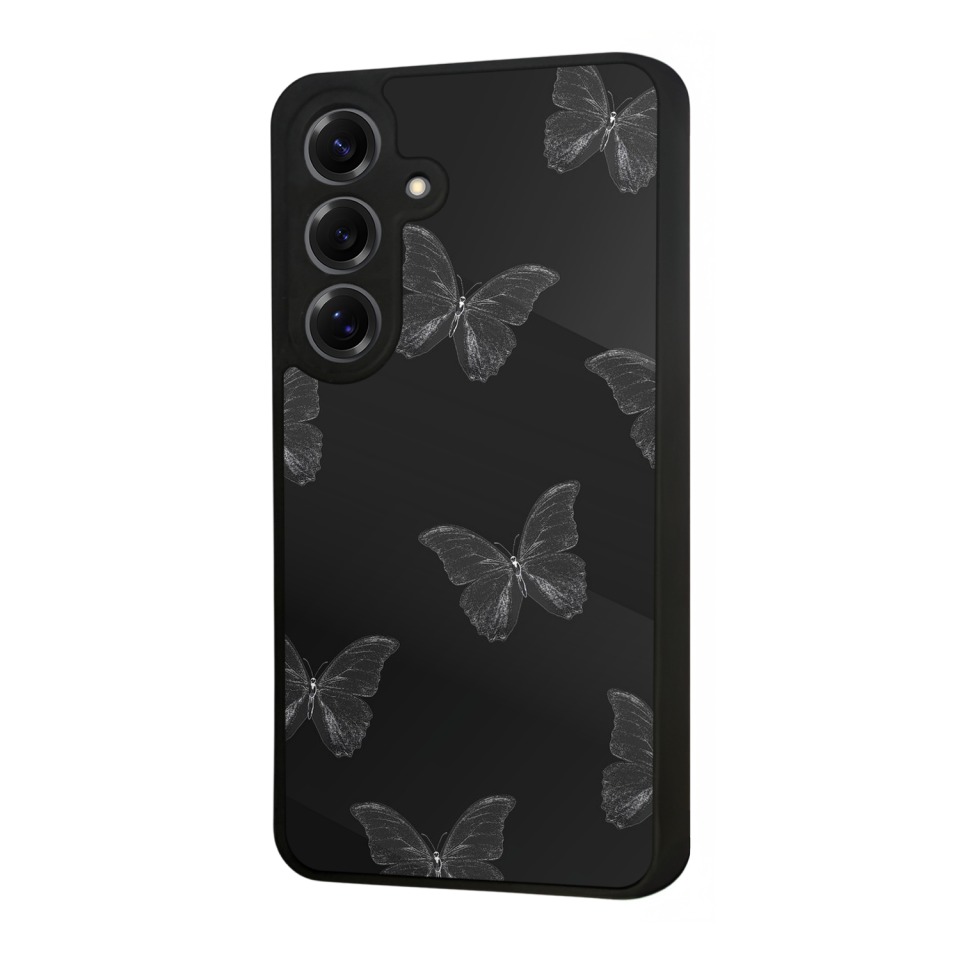 Samsung Galaxy S25 Uyumlu Kelebek Tasarımlı Glossy Premium Kılıf