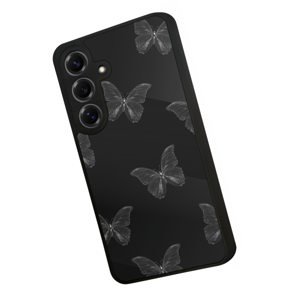 Samsung Galaxy S25 Uyumlu Kelebek Tasarımlı Glossy Premium Kılıf
