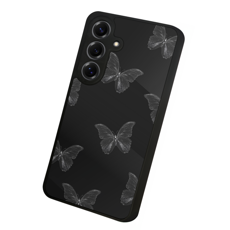Samsung Galaxy S25 Uyumlu Kelebek Tasarımlı Glossy Premium Kılıf