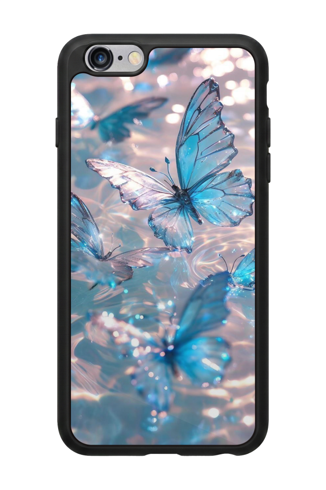 iPhone 6s Plus Uyumlu Kelebek Tasarımlı Glossy Premium Kılıf