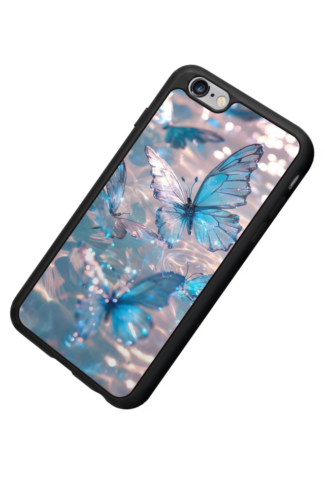 iPhone 6s Plus Uyumlu Kelebek Tasarımlı Glossy Premium Kılıf