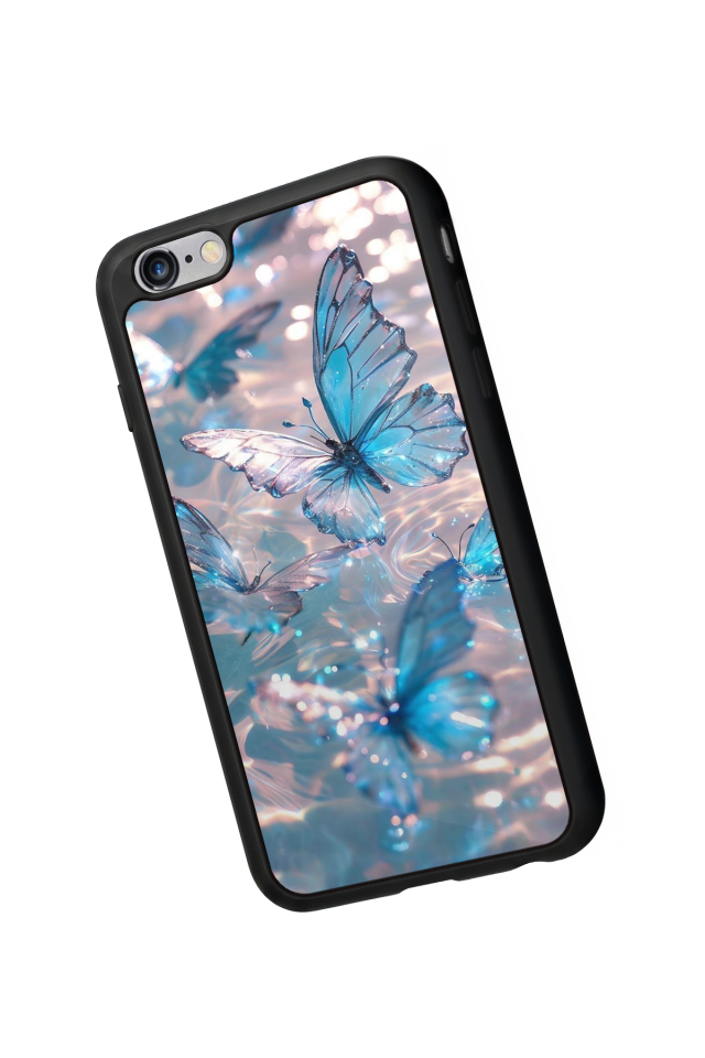 iPhone 6s Plus Uyumlu Kelebek Tasarımlı Glossy Premium Kılıf