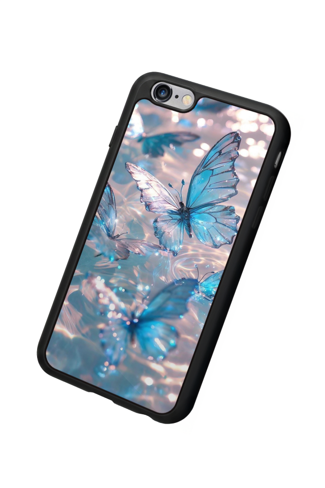 iPhone 6s Plus Uyumlu Kelebek Tasarımlı Glossy Premium Kılıf