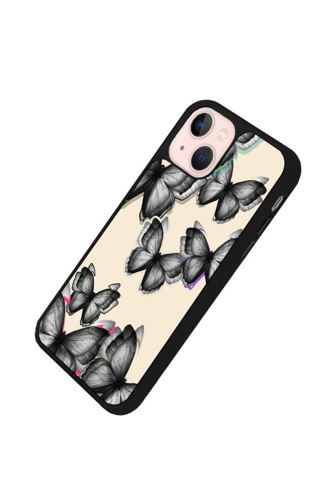iPhone 15 Plus Uyumlu Kelebek Tasarımlı Glossy Premium Kılıf