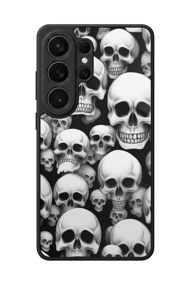 Samsung Galaxy S26 Ultra Uyumlu KuruKafa Tasarımlı Glossy Premium Kılıf