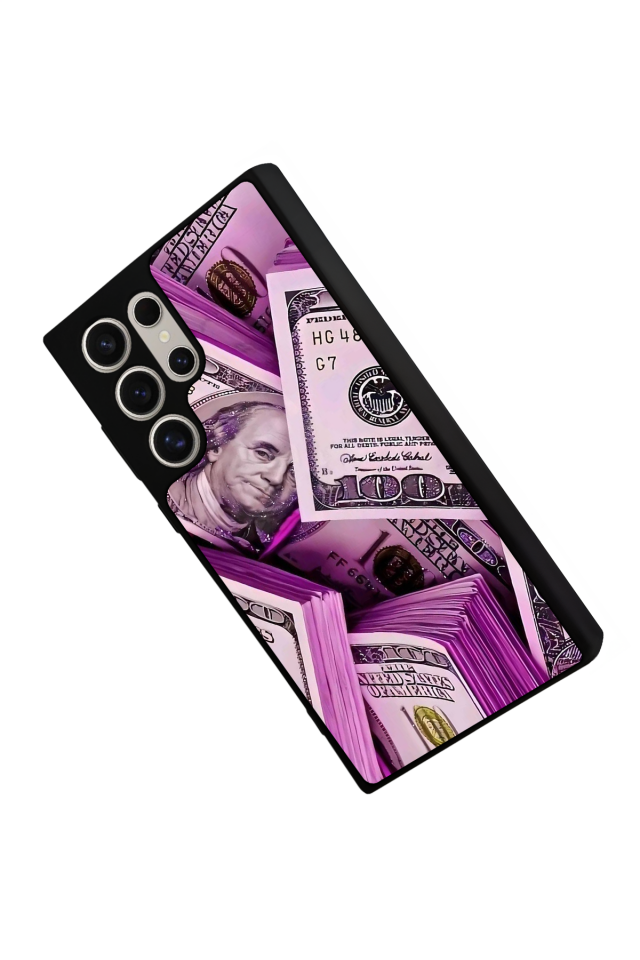 Samsung Galaxy S22 Ultra Uyumlu Money Para Tasarımlı Glossy Premium Kılıf