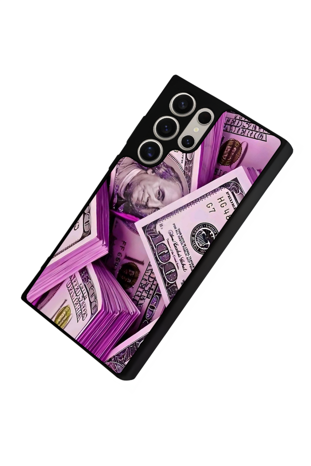 Samsung Galaxy S22 Ultra Uyumlu Money Para Tasarımlı Glossy Premium Kılıf