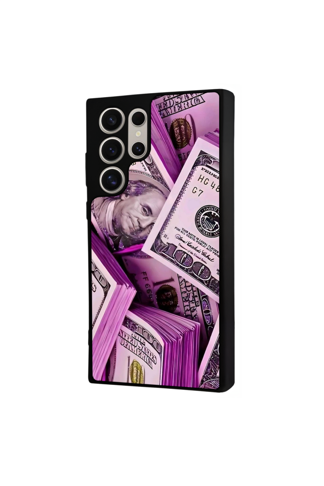 Samsung Galaxy S22 Ultra Uyumlu Money Para Tasarımlı Glossy Premium Kılıf