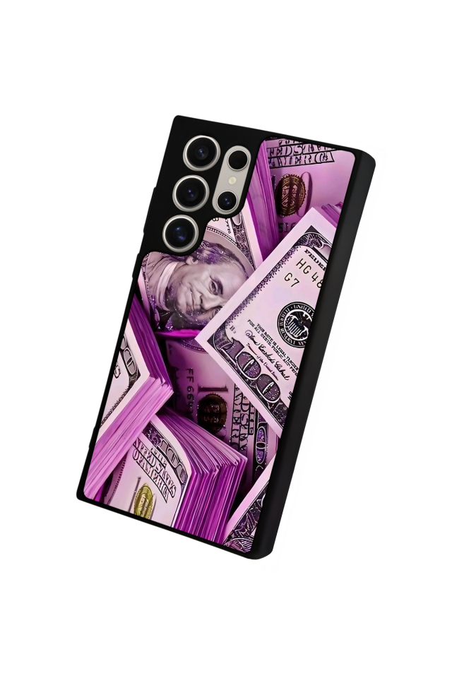 Samsung Galaxy S22 Ultra Uyumlu Money Para Tasarımlı Glossy Premium Kılıf