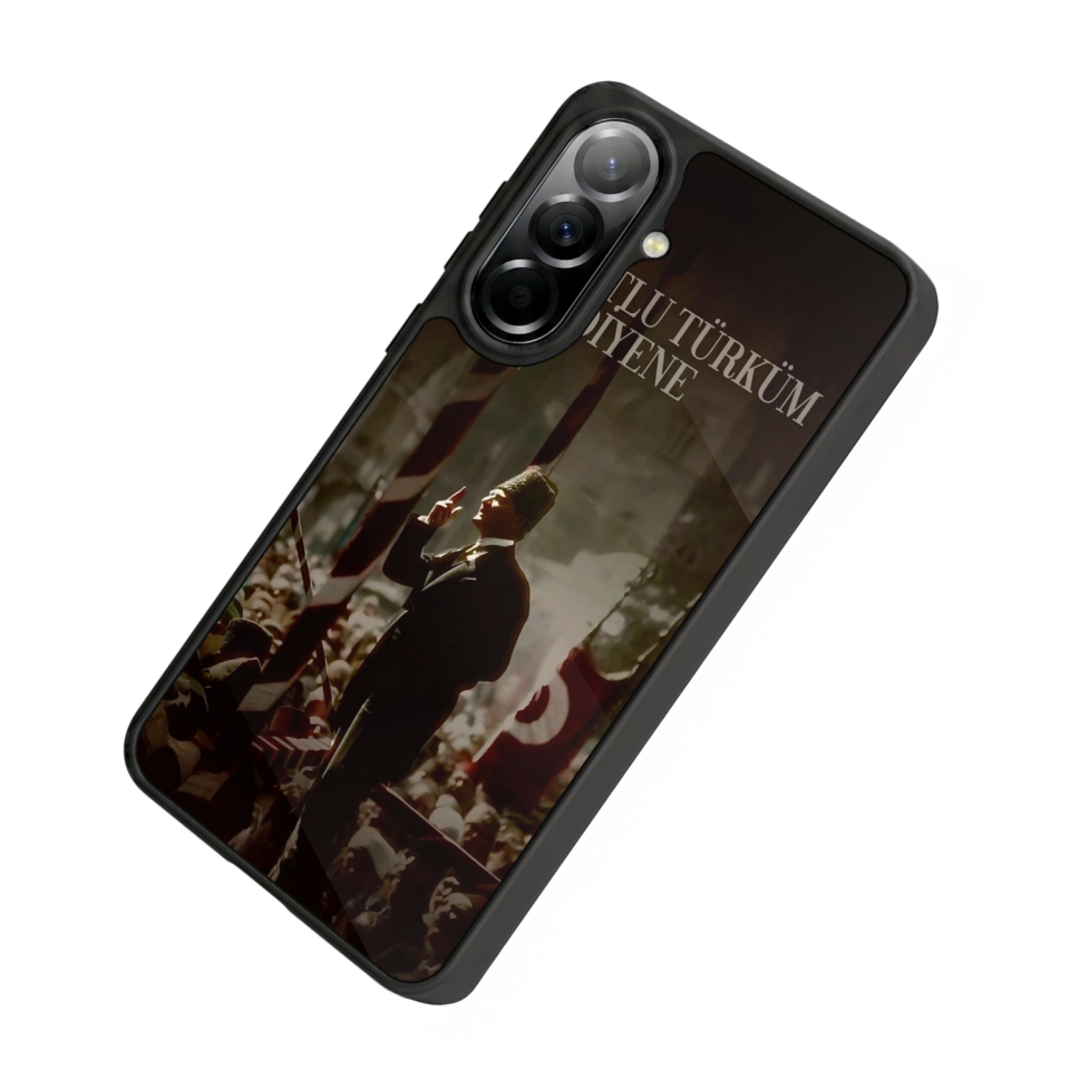 Samsung Galaxy A37 Uyumlu Mustafa Kemal Ataturk Tasarımlı Glossy Premium Kılıf