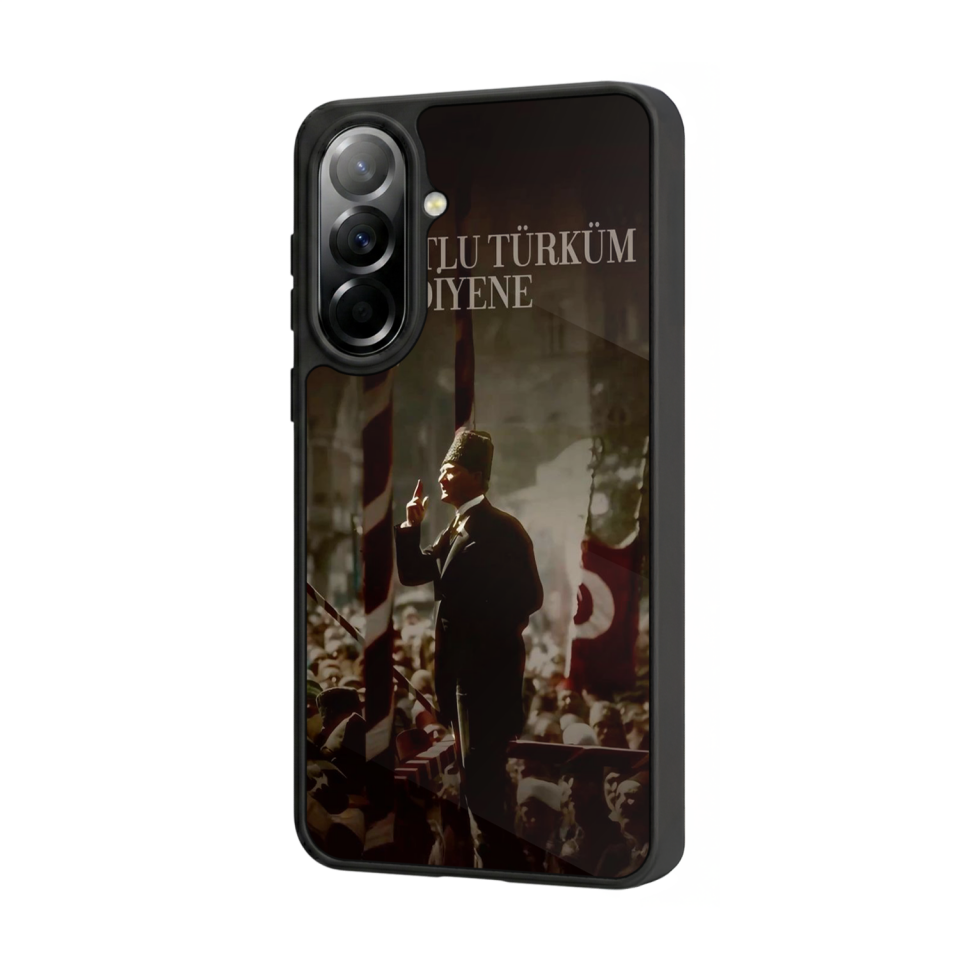 Samsung Galaxy A37 Uyumlu Mustafa Kemal Ataturk Tasarımlı Glossy Premium Kılıf