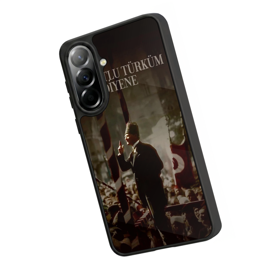 Samsung Galaxy A37 Uyumlu Mustafa Kemal Ataturk Tasarımlı Glossy Premium Kılıf