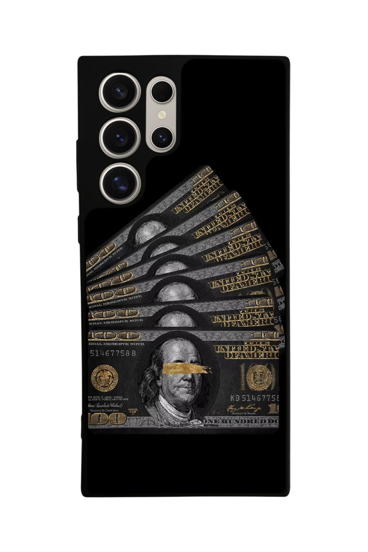 Samsung Galaxy S23 Ultra Uyumlu Para Tasarımlı Glossy Premium Kılıf