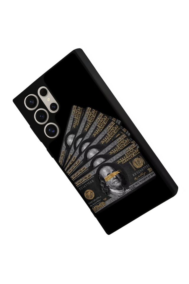 Samsung Galaxy S23 Ultra Uyumlu Para Tasarımlı Glossy Premium Kılıf