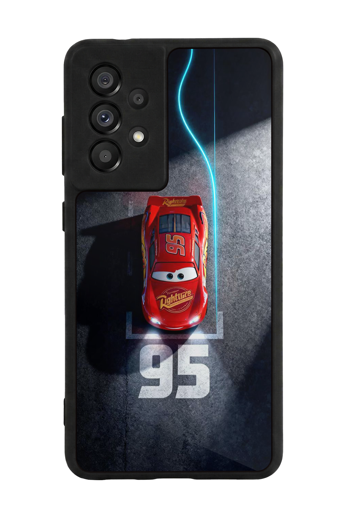 Samsung Galaxy A73 Uyumlu Şimsek McQueen Tasarımlı Glossy Premium Kılıf