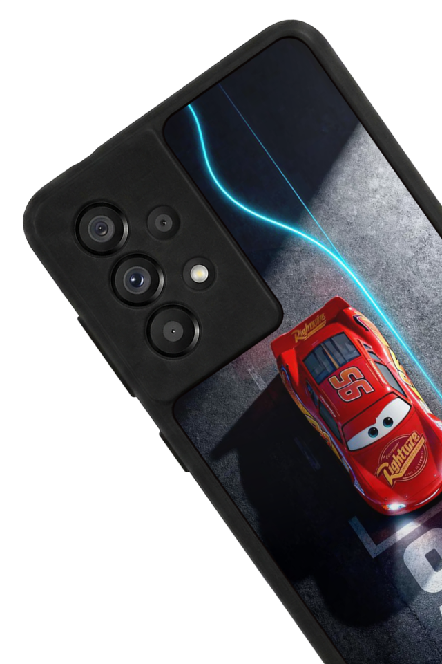 Samsung Galaxy A73 Uyumlu Şimsek McQueen Tasarımlı Glossy Premium Kılıf
