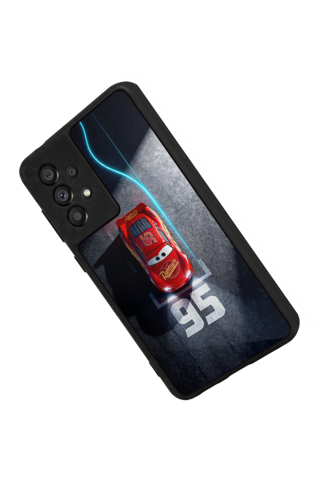 Samsung Galaxy A73 Uyumlu Şimsek McQueen Tasarımlı Glossy Premium Kılıf