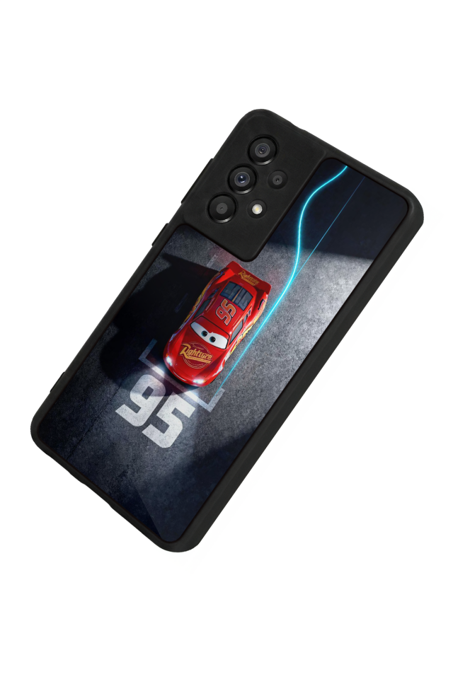 Samsung Galaxy A73 Uyumlu Şimsek McQueen Tasarımlı Glossy Premium Kılıf