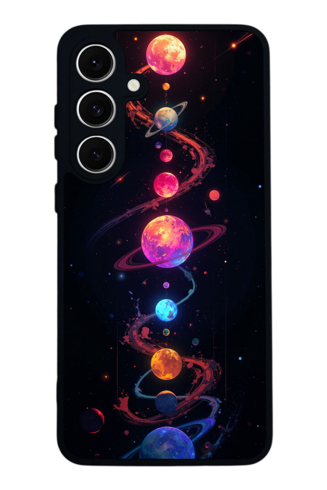 Samsung Galaxy S24 FE Uyumlu Uzay Tasarımlı Glossy Premium Kılıf