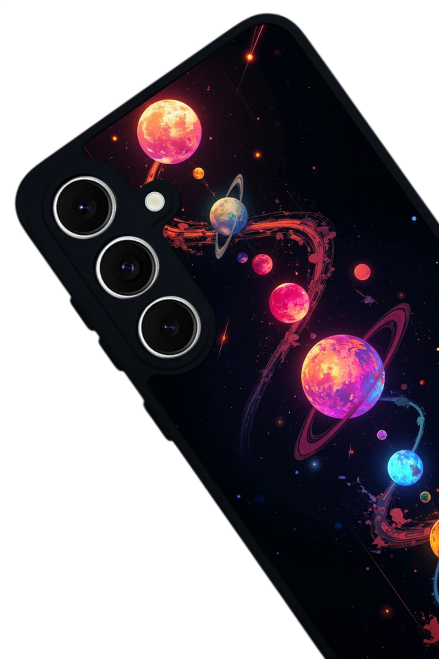 Samsung Galaxy S24 FE Uyumlu Uzay Tasarımlı Glossy Premium Kılıf