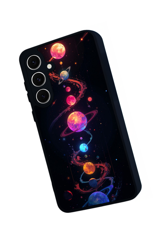 Samsung Galaxy S24 FE Uyumlu Uzay Tasarımlı Glossy Premium Kılıf