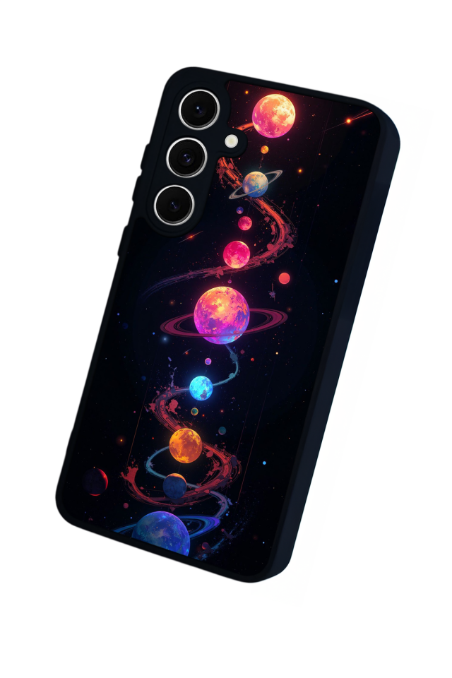 Samsung Galaxy S24 FE Uyumlu Uzay Tasarımlı Glossy Premium Kılıf