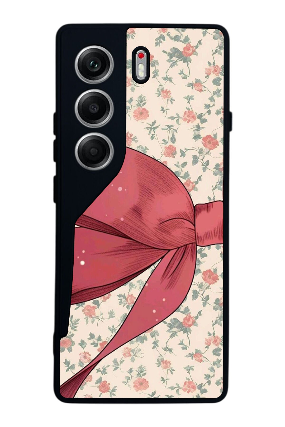 Tecno Camon 40 Uyumlu Kurdele Tasarımlı Glossy Premium Kılıf