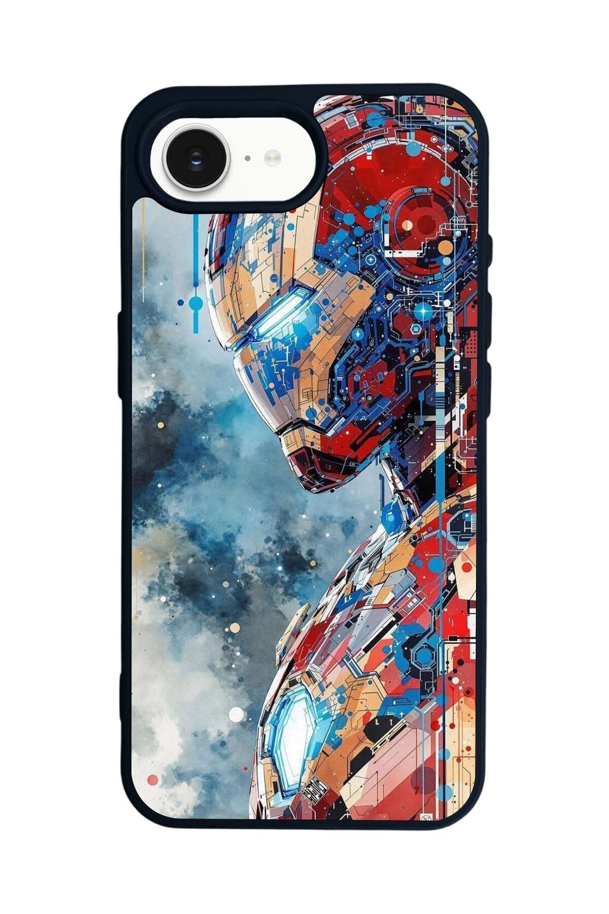 iPhone 16E Uyumlu Iron Man ( Demir Adam ) Tasarımlı Glossy Premium Kılıf