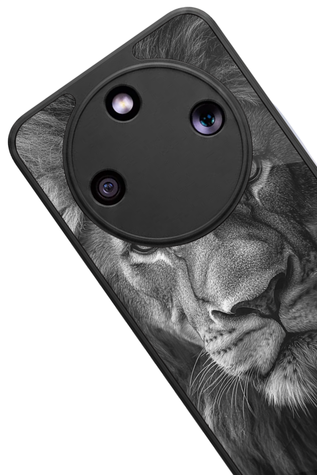 Honor Magic 8 Lite Uyumlu Aslan Tasarımlı Glossy Premium Kılıf