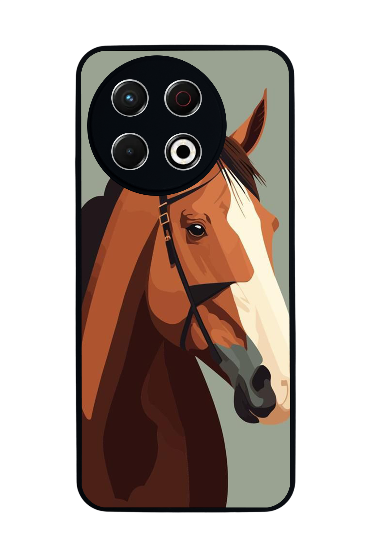 Tecno Spark 30 Pro Uyumlu At Horse Tasarımlı Glossy Premium Kılıf