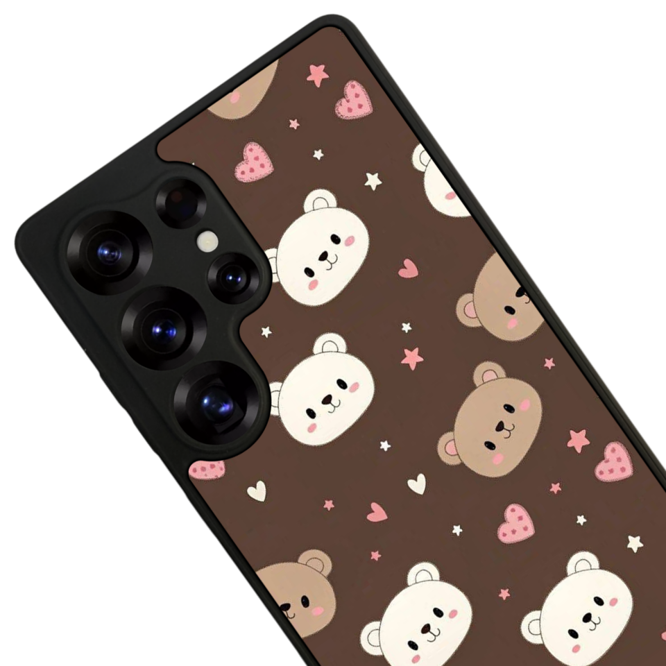 Samsung Galaxy S25 Ultra Uyumlu Ayı Tasarımlı Glossy Premium Kılıf