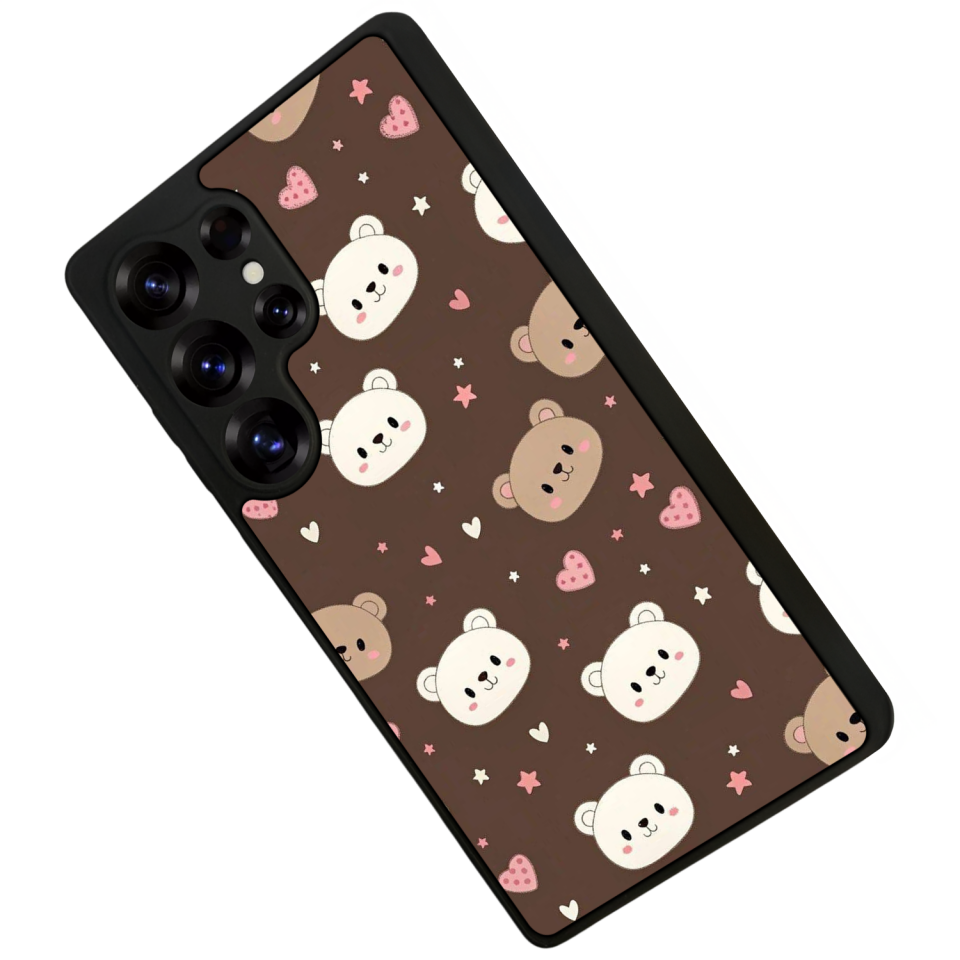 Samsung Galaxy S25 Ultra Uyumlu Ayı Tasarımlı Glossy Premium Kılıf