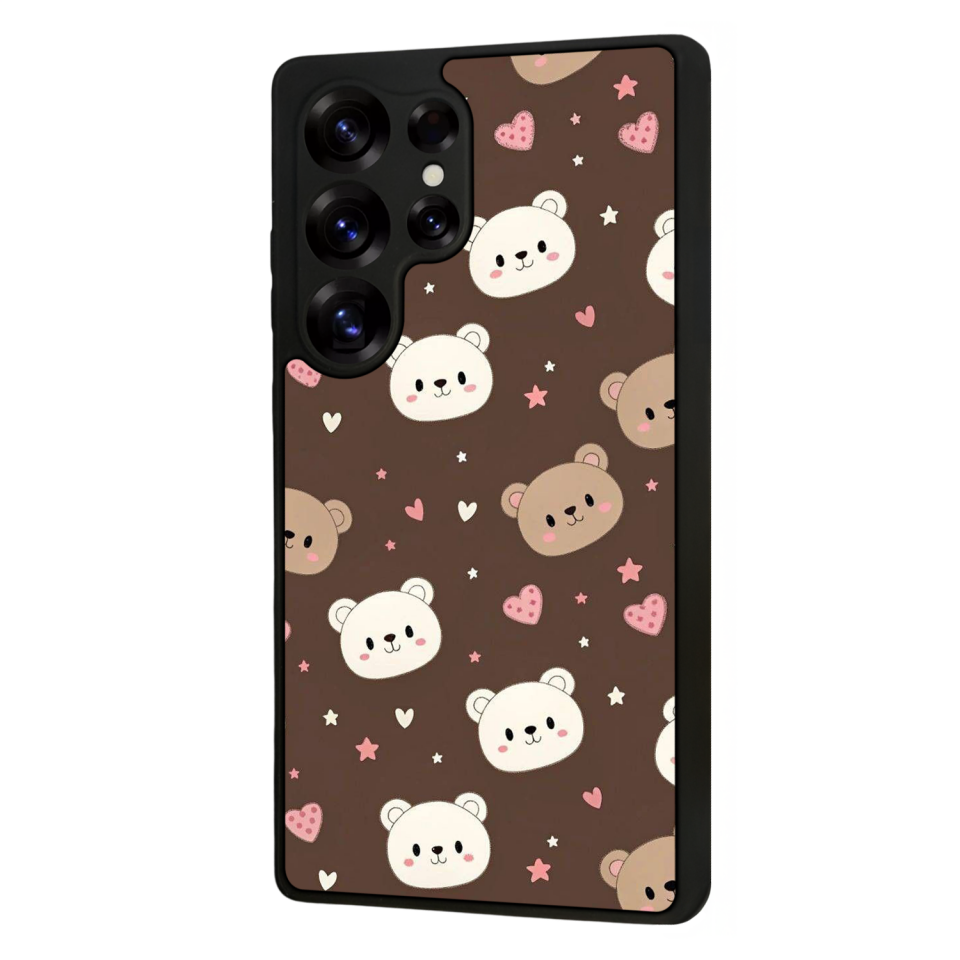 Samsung Galaxy S25 Ultra Uyumlu Ayı Tasarımlı Glossy Premium Kılıf